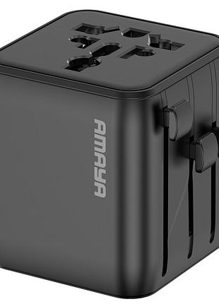 Сетевой универсальный переходник amaya x20 2500w black