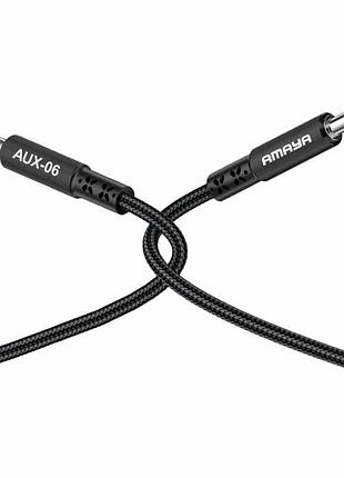 Аудіо кабель aux amaya aux-06 (2m) black