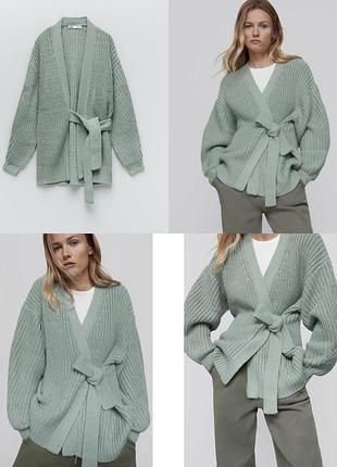 Шерстяной кардиган zara • свитер зара