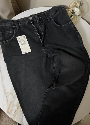 Чоловічі джинси zara чорного кольору