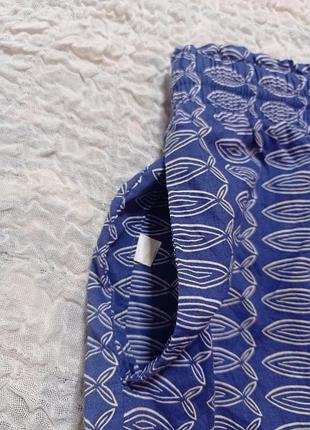H&amp;m шорты коттон узор рыбки м 💙 7