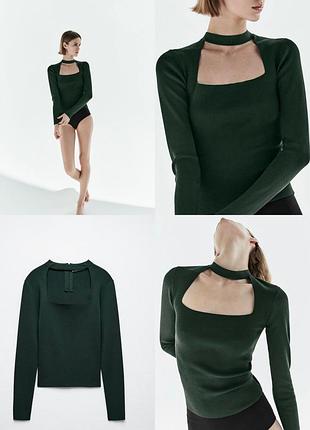 Джемпер в рубчик zara • лонгслив зара • свитер • кофта
