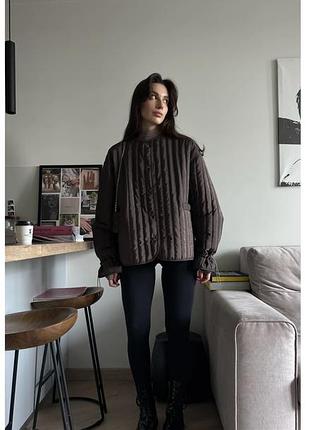 Трендова куртка коричнева український бренд 4
