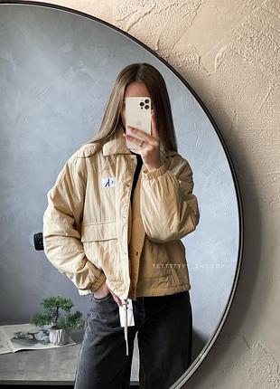 Нова куртка курточка calvin klein jeans розмір xs,s,m бежева оверсайз