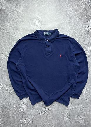 Vintage винтажный лонгслив polo ralph lauren поло ральф лаурен big pony size xl размер хл