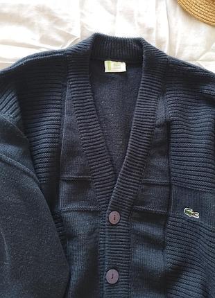 Виентажный хлопковый кардиган lacoste sport (оригинал / y2k)