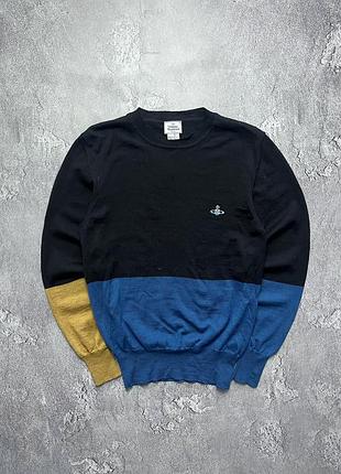 Vintage винтажный шерстяной свитер vivienne westwood orb saturn вивьен вествуд big logo size m размер м