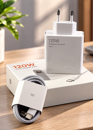 Зарядний пристрій usb adapter 9172 з кабелем type-c 120w