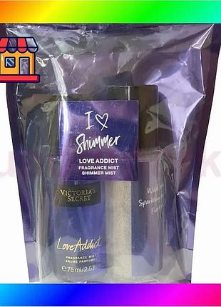 Bs подарочный набор victoria`s best mix secret i love shimmer love addict ( мист и спрей-шиммер) bas77/n
