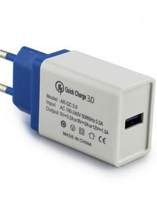 Адаптер fast charge qc3.0 usb ar 60/ 4311 white