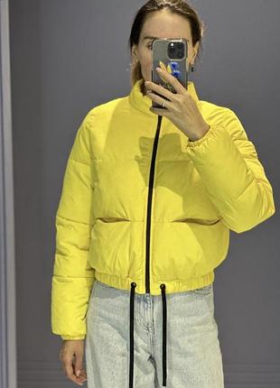 Дофамінова жіноча вкорочена куртка h&m, s р.