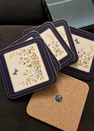 Підставки вінтажні aynsley cottage garden, 6 шт., англія / vintage aynsley cottage garden coasters, set of 6, england