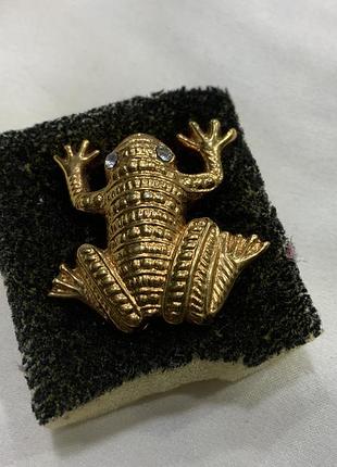 🐸✨ винтажная брошка пен золотая лягушка от laib gmbh нижняя, eisingen vintage