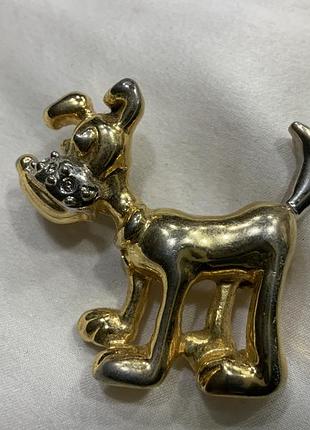 🐕✨ вінтажна брошка грейхаунд / песик jj (jonette jewelry) / art deco