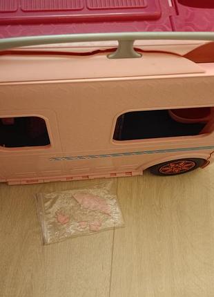 Автобус фургон барби barbie dream camper барби кемпер 3 в 1 цвет розовый
