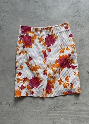 Burberry nova check юбка спідниця у квітку