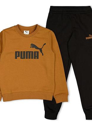 Спортивний костюм для хлопчика puma коричневий з чорним 9-10 років