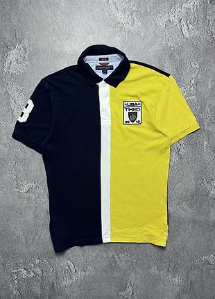 Vintage винтажная футболка поло tommy hilfiger томми хилфигер #8 size l размер л