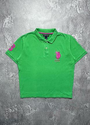 Vintage винтажная футболка поло u.s. polo assn #3 big pony size l размер л