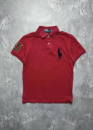 90x vintage винтажная футболка поло polo ralph lauren #3 поло ральф лаурен big pony size s размер с