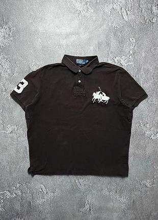 90x vintage винтажная футболка поло polo ralph lauren #3 поло ральф лаурен big pony size xl размер хл