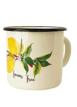 Кружка ем. 1л /2 лимонне дерево (молочна) i0107/2 тм idilia