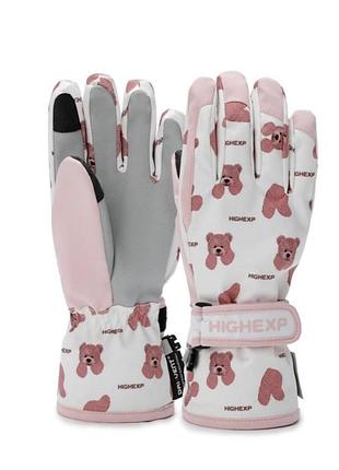 Дитячі рукавички high experience pink bears