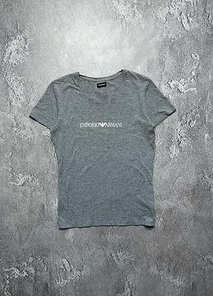 Vintage винтажная женская футболка emporio armani эмпорио армани big logo size l размер л