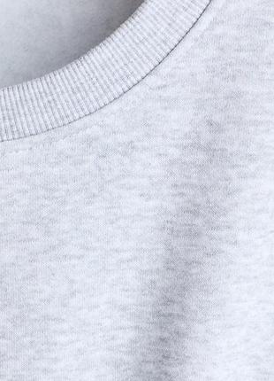 Світшот h&m для дівчинки, сірий світшот, кофта на флісі, дитяча кофта 2