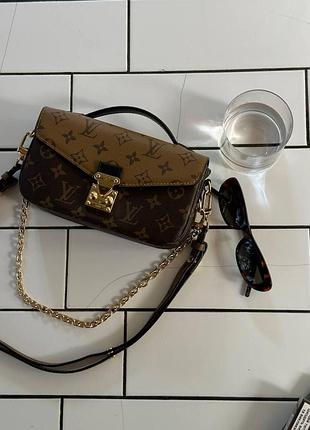 Louis vuitton pochette métis east west bag brown/beige (магнитная коробка)
