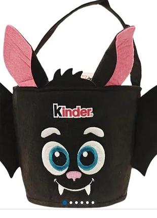 Фетрова подарункова сумочка для сладощей на хэллоуин kinder happy snack halloween bat від італійської компанії ferrero.