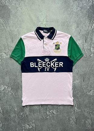 90x vintage винтажная футболка поло polo ralph lauren bleecker поло ральф лаурен size m размер м