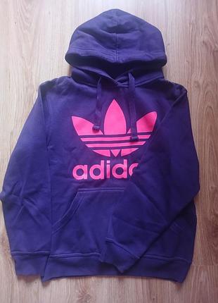 Худі жіноче adidas фіолетове з рожевим логотипом
