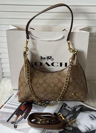 Сумка coach juliet shoulder bag 25 коричневий є