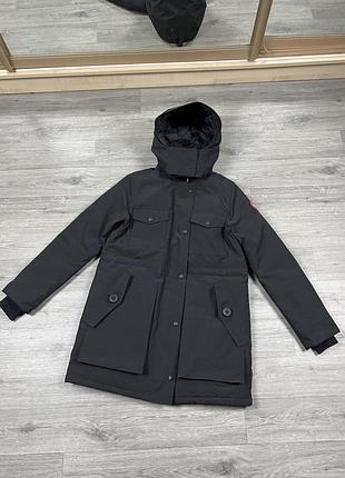 Оригинальный женский пуховик парка canada goose gabriola parka black