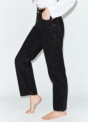 Джинси trf mom fit з високою посадкою zara, розмір s (36)