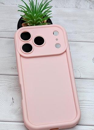 Чохол shock case для apple iphone 18 pro бампер силіконовий колір світло-рожевий