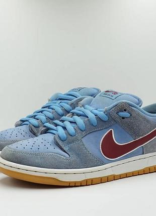 Кросівки чоловічі nike sb dunk low philadelphia phillies синьо-бордові 42 розмір