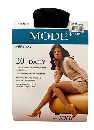 Колготки капроновые mode daily nero 20 den 3 р. черные 1340