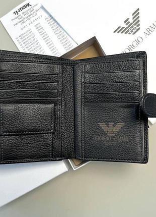 Кошелек armani мужской цвет черный, кошелек арманы, кашель armani, портмоне арманы, черный кошелек