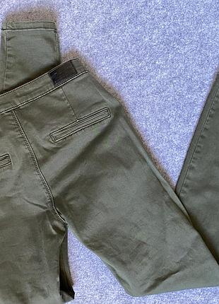 Брендові paris мілітарі штани skinny джинси жіночі скіні хакі темно-зелений,висока посадка,гарно сідають по фігурі,
