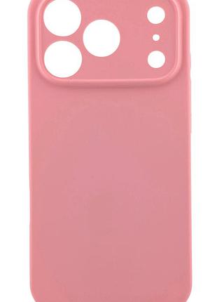 Чехол silicone case box для apple iphone 18 pro бампер soft touch с микрофиброй пудровый (без лого)