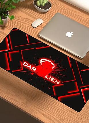 Ігровий килимок dark alien red для миші та клавіатури 700×300×3 мм