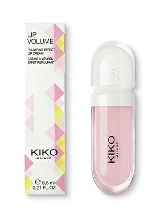 Блеск для губ с эффектом увеличения объема kiko milano lip volume 01 tutu rose