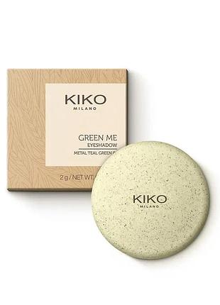 Компактні тіні для повік kiko milano green me eyeshadow з екстрактом граната 02 matte beige 2 г