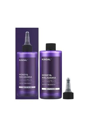 Маска для волос kundal honey & macadamia miracle damage care water treatment white musk, 300 мл