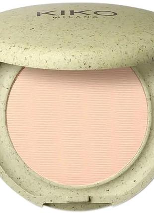 Компактні тіні для повік kiko milano green me eyeshadow з екстрактом граната 01 matte beige 2 г