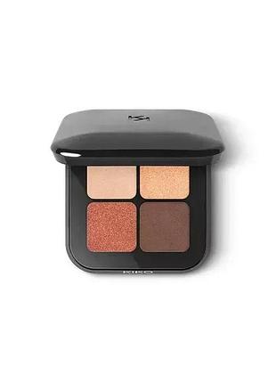 Палетка тіней для повік kiko milano new bright quartet eyeshadow palette 03 burgundy variations 3.5 г
