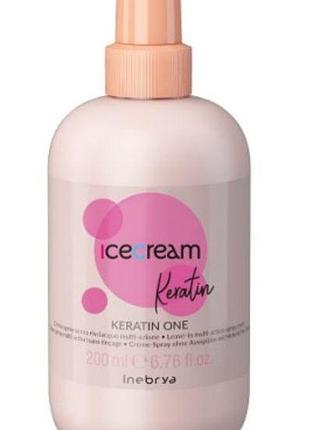 Багатофункціональний спрей з кератином 15 в 1 inebrya keratin one multi-action 200 мл