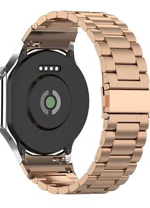 Браслет для oppo watch x/oneplus watch 2 сталевий. рожеве золото колір.